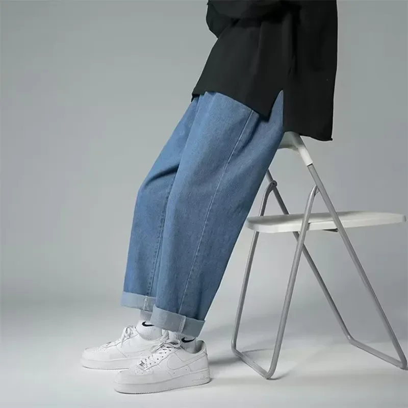 Jeans Men Wide Leg Cargo Pants Streetwear Baggy Men Korean Fashion Loose Straight Male Clothing Y2K Hip Hop Style Male Trousers - Image 5