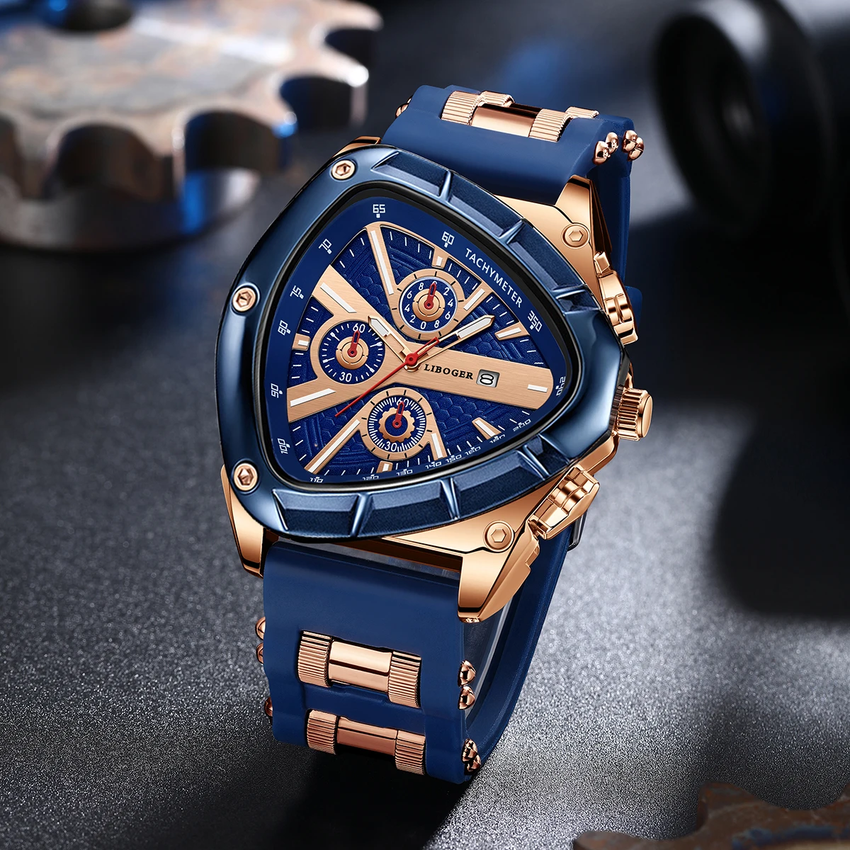 Unique Sports Men Watch High Quality Silicone Strap Auto Date Quartz Watches New Design Hot Sale Wristwatch Gifts For Him - Image 3