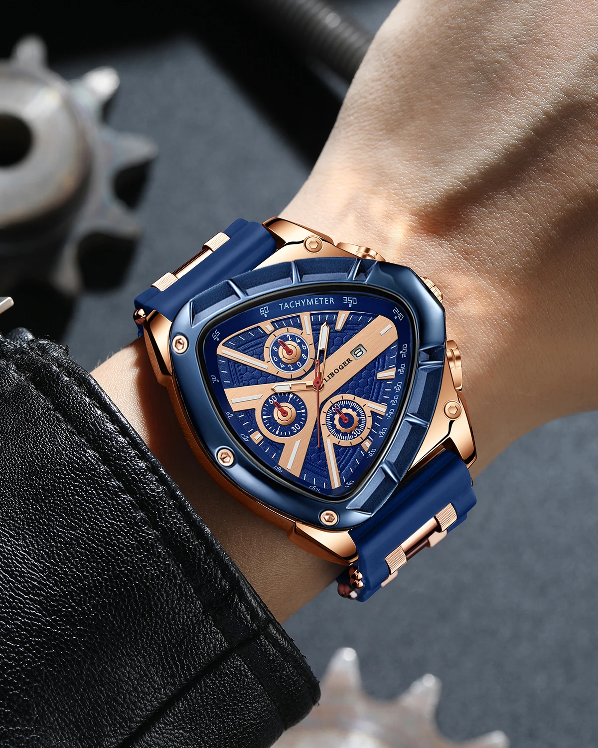 Unique Sports Men Watch High Quality Silicone Strap Auto Date Quartz Watches New Design Hot Sale Wristwatch Gifts For Him - Image 5